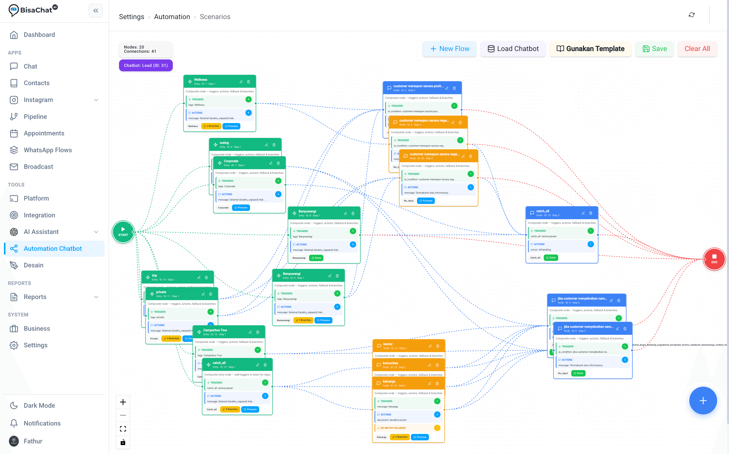 Chatbot Scenario Builder